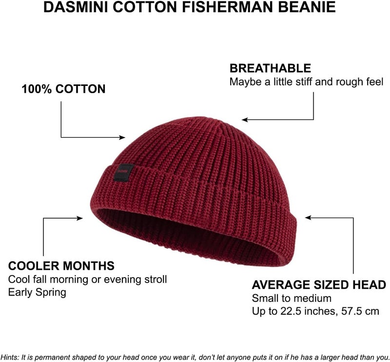 DASMINI Fisherman Beanie Hats for Men Women,Knit Trawler Skull Cap,Watch Cap,Spring Fall Winter Warm Short Hats - Image 5